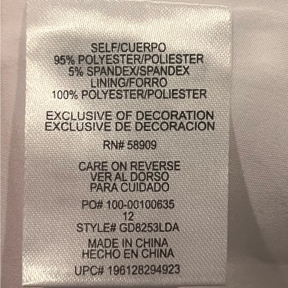 NWOT - GB Big Girls Floral Printed One-Shoulder Mini Dress - Picture 3 of 3